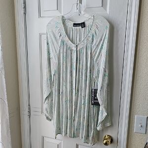 DKNY Mint Patterned Blouse